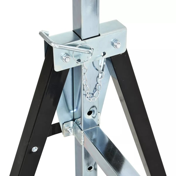 Sågbock, höjdjusterbar, fällbar, metall, svart, 68x56x80-130cm, 200kg