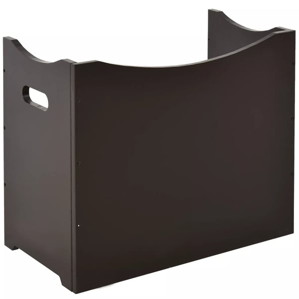 Säädettävä koiran ruokintateline teräskulhoilla – MDF – Tummanruskea, 54x31.5x47cm
