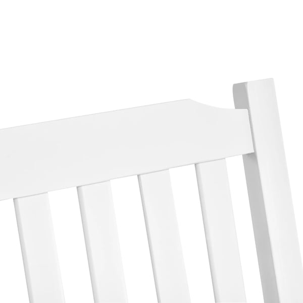 Outsunny havesving, svingbænk, hængebank til 2 personer, massivt træ, ideel til gårdhave & terrasse, hvid, 117x69x60cm