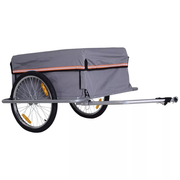 HOMCOM lastkärra transportvagn cykel lastcykelvagn släp lastsläp