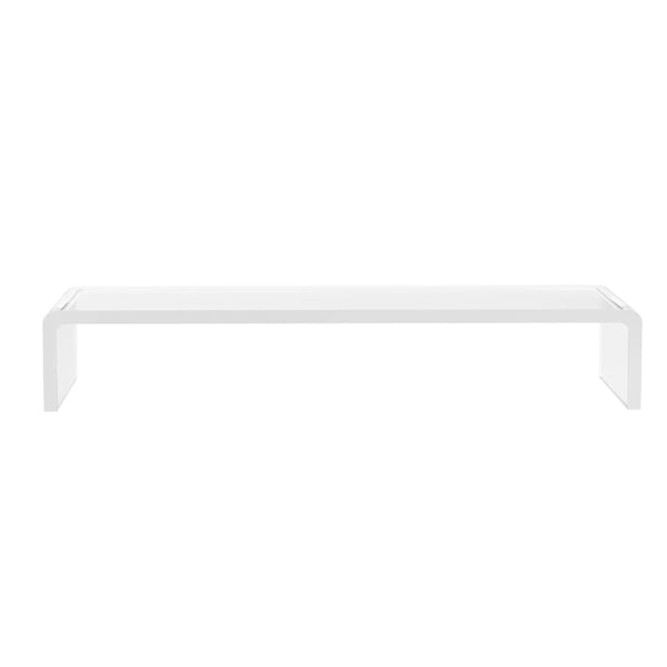 Gennemsigtig Monitorstander i Akrylglas - Ergonomisk Skærmstativ til Computer/Bærbar - 53x19x9 cm