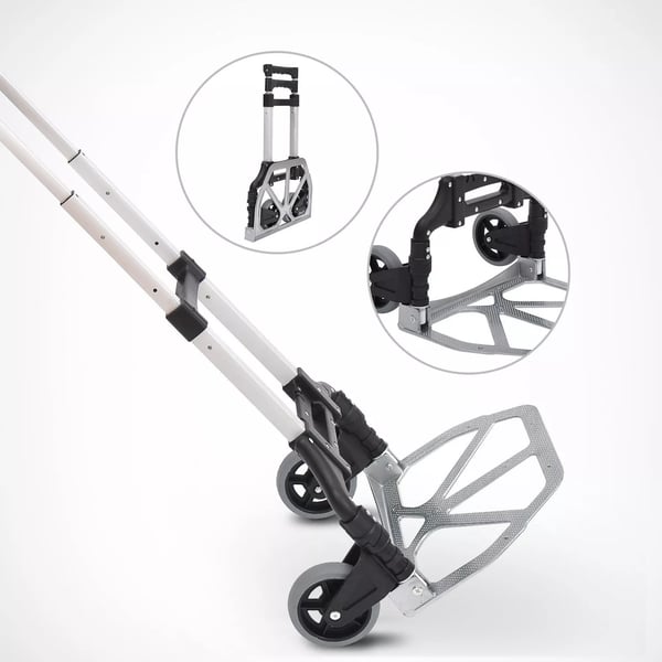 HOMCOM Alu sækkevogn transportvogn sammenklappelig håndvogn aluminium maks. 70 kg belastning