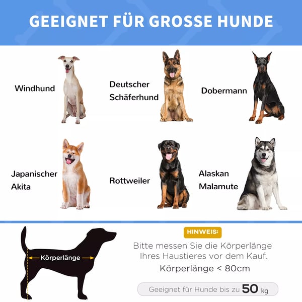 PawHut Hævet Hundeseng Udendørs, Metal & Oxford Stof, Kaffebrun, 122 x 92 x 23 cm