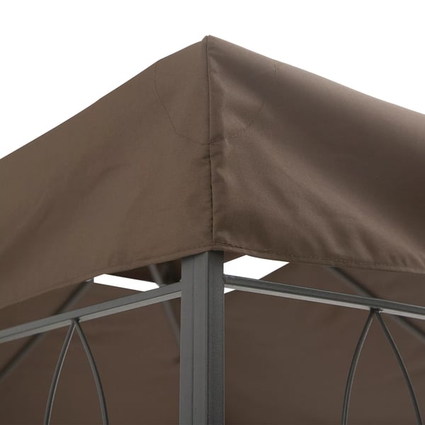 Outsunny udskifteligt pavillontag i polyester 3x4m kaffe vandafvisende til metal- & havepavillon
