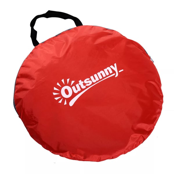 Outsunny automaattinen rantateltta, pop-up, polyesteri, punainen, 200x150x119cm