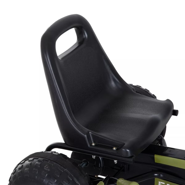 HOMCOM Go-Kart børne-pedalbil med håndbremse, fra 3 år, grøn, 99x65x56 cm