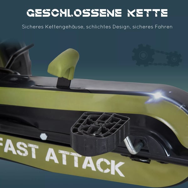 HOMCOM Go Kart Polkuauto KHsijarrulla SCDdettCvD Istuin VihreD