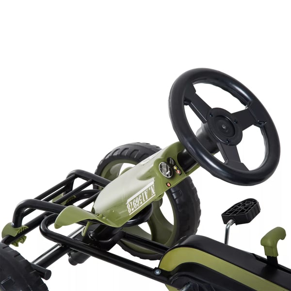HOMCOM Go Kart Polkuauto KHsijarrulla SCDdettCvD Istuin VihreD