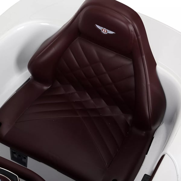 Licenseret Bentley GT Elbil til Børn, Fjernbetjent, Hvid, Metal/Plastik, 108x60x43 cm