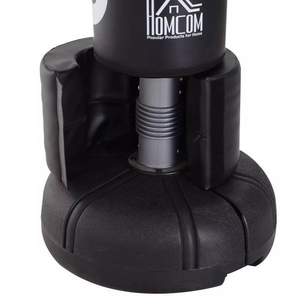 HOMCOM Stående boksesæk 176cm med pude - Heavy Duty bokse bold til voksne - Sort