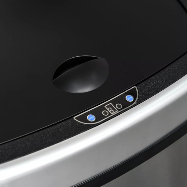 HOMCOM Automatiske affaldsspand 48L - Rustfrit stål/ABS - Sølv med Infrarød Sensor
