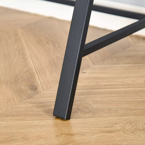 HOMCOM Skrivebord med opbevaring, valnød/sort, 84x45x85cm