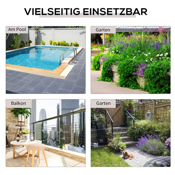 Outsunny Foldbart Havebord i Polyrattan og Stål - Brun, 40x40x40 cm