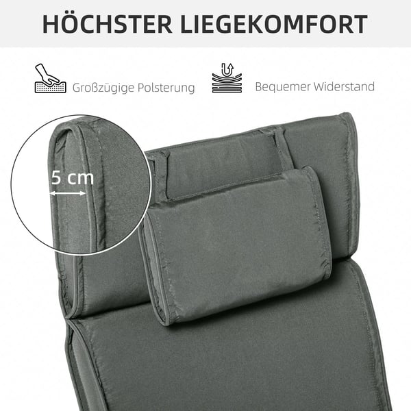 Outsunny Liggestolshynde M Gr, Polyester, 198x53x5 cm