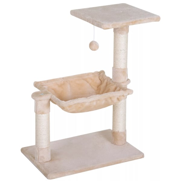 PawHut Kiipeilypuu kissalle, Sisal-raapimapylväät, Riippumatto, Lastulevy, Pehmo, Beige, 50 x 36 x 70 cm PawHut Kiipeilypuu kissalle, Sisal-raapimapylväät, Riippumatto, Lastulevy, Pehmo, Beige, 50 x 36 x 70 cm
