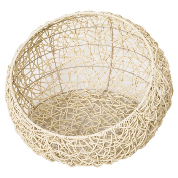 Rottinkinen Kissansänky Luola Tyynyllä, Beige, Ø56x35cm