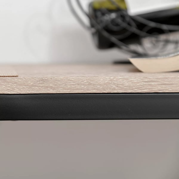 HOMCOM barbord med 2 stole, 3-delt, MDF/metal, natur/sort, 89x45x87cm