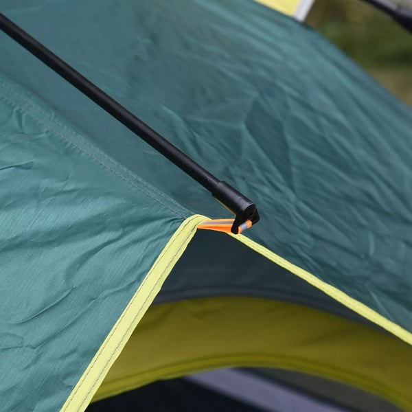 Outsunny kuppeltelt til 3 personer, polyester, grøn, 205x195x135 cm, inkl. pløkker