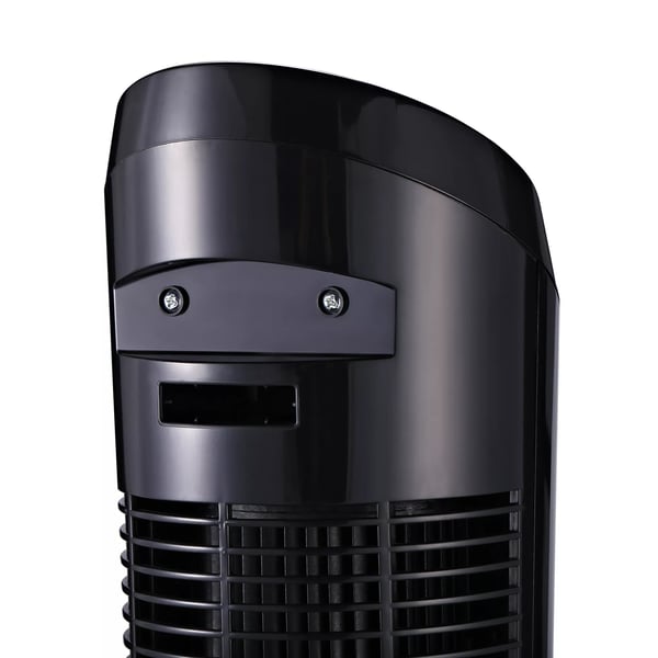 HOMCOM Gulvventilator 45 W Tårnventilator Støjsvag Ventilator 3 Ventilationshastigheder, 70° Oscillerende, ABS, Sort, Ø27 x H75 cm