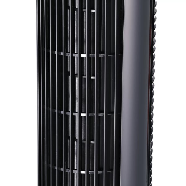 HOMCOM Gulvventilator 45 W Tårnventilator Støjsvag Ventilator 3 Ventilationshastigheder, 70° Oscillerende, ABS, Sort, Ø27 x H75 cm