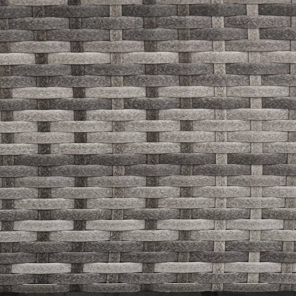 Rattan 3-personers loungesofa til haven med hynder, stål, grå, 173 x 68 x 78 cm