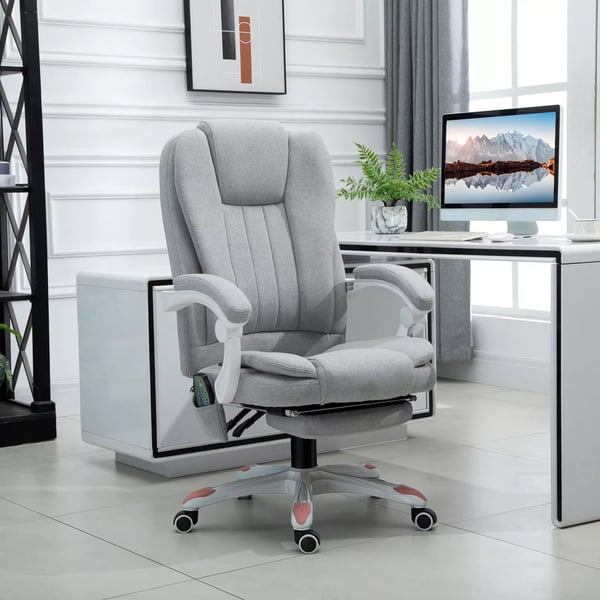 hierontatuoli toimistotuoli, pelituoli polyesteristä ja vaahtomuovista, nylon, harmaa, 55.5x56.5x107-115cm