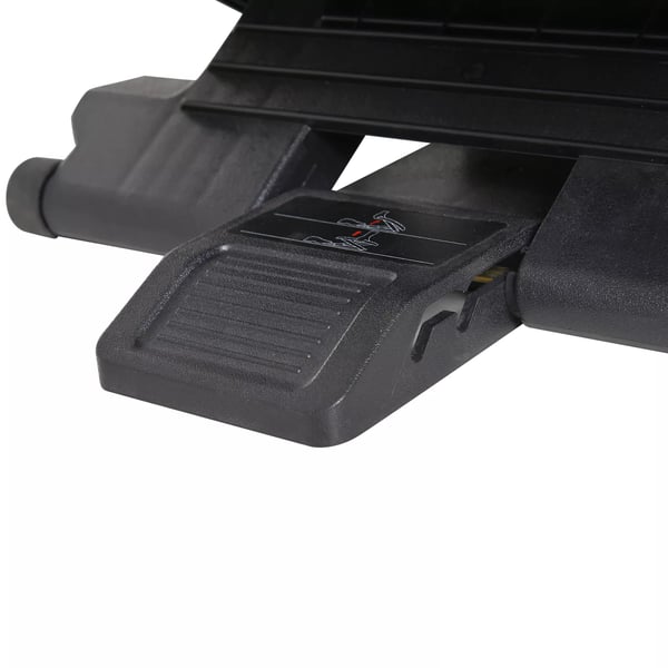 HOMCOM Justerbar Fodskammel - Sort HIPS - 3 Højder, 0-30° Vinkel - 45x34x10-16,5cm