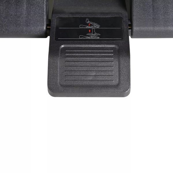 HOMCOM Justerbar Fodskammel - Sort HIPS - 3 Højder, 0-30° Vinkel - 45x34x10-16,5cm