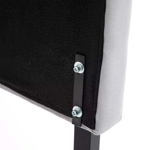 HOMCOM Sengegavl - Polstret med Poppel & Polyester, Grå, 185x8x134cm