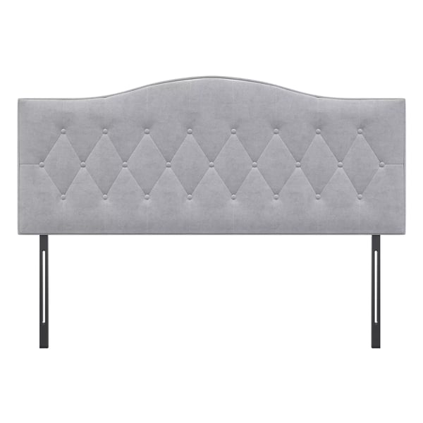 HOMCOM Sengegavl - Polstret med Poppel & Polyester, Grå, 185x8x134cm