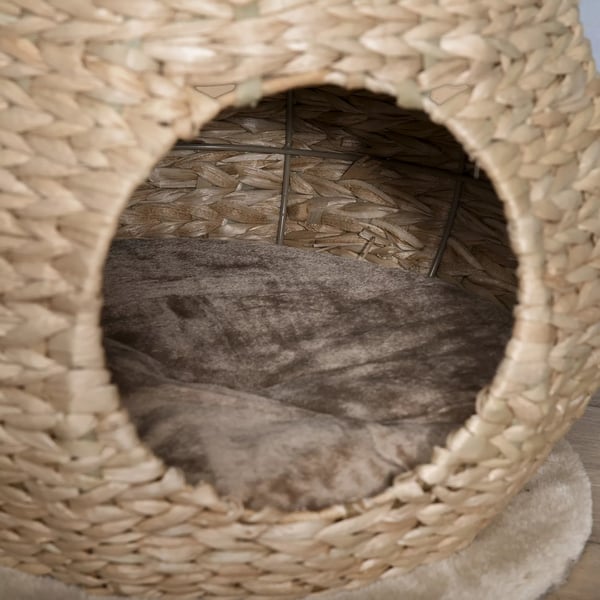 PawHut Katte Kradsetræ - Sisal, Plys, Gul, 82,5 cm H
