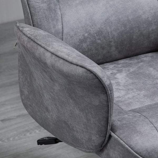 Vinsetto Toimistotuoli Hellgrau Polyester Ergonominen Keinutoiminnolla Säädettävä Pyörillä 120kg