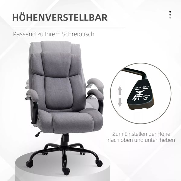 Vinsetto kontorstol skrivebordsstol gamingstol drejestol vippefunktion tykt polstret ergonomisk stol belastning 220 kg