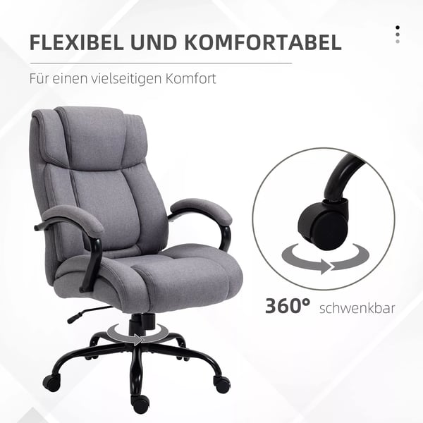 Vinsetto kontorstol skrivebordsstol gamingstol drejestol vippefunktion tykt polstret ergonomisk stol belastning 220 kg
