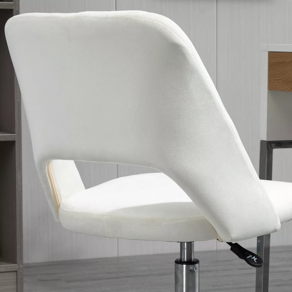 Vinsetto Komfort Kontorstol, Skrivebordsstol, Hjdejusterbar, 49x60x79-91cm, Beige Polyester