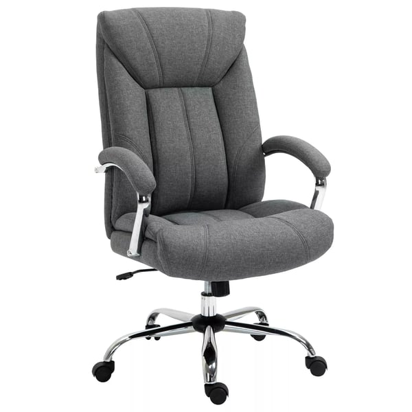 Ergonomisk Kontorsstol i Grå Polyester med Gungfunktion och Justerbar Höjd, 65x78x110-120cm
