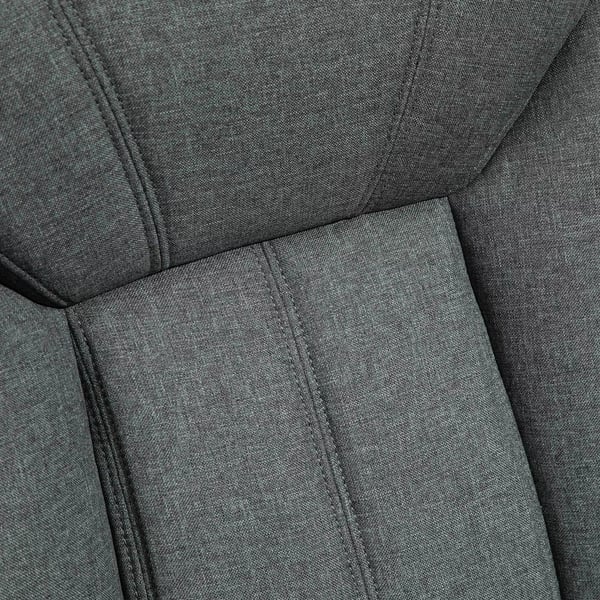 Ergonomisk Kontorsstol i Grå Polyester med Gungfunktion och Justerbar Höjd, 65x78x110-120cm