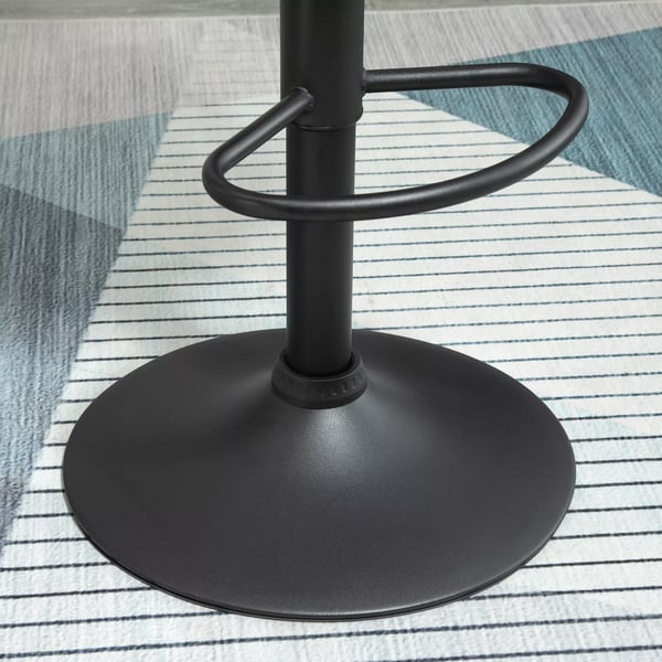 HOMCOM barstole, sæt med 2, højdejusterbare, sort, bistrostol, fodstøtte, ryglæn, fløjl, metal, 46x48x83-104 cm