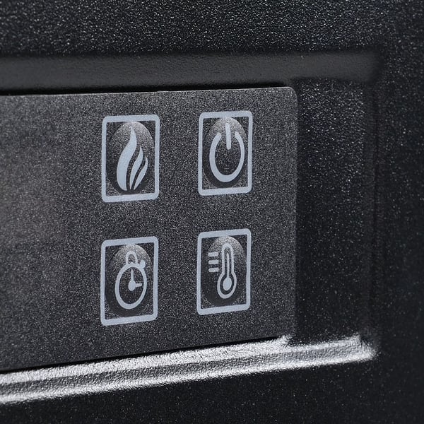 Elektrisk Elstad St'ende med Flamm-Effekt, 1800/2000W - Vit MDF & Glas