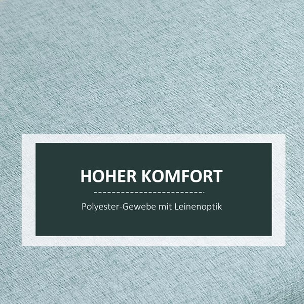 HOMCOM Opbevaringsbænk - Grøn Polyester - 110x39x45cm