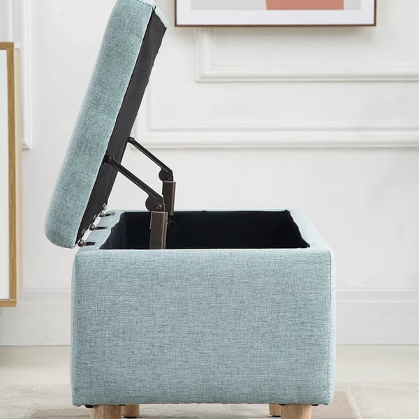 HOMCOM Opbevaringsbænk - Grøn Polyester - 110x39x45cm