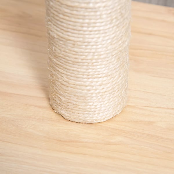 PawHut Kradsetræ Sisal pinde Bold Beige Eg 60cm