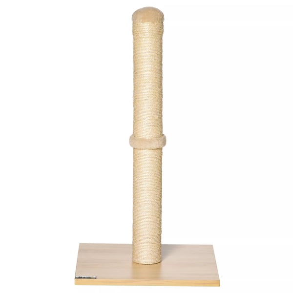 Klstpelare fr katter, stabil, Sisal, beige + ek, 60 cm