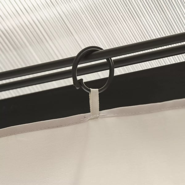 Outsunny 4 sidepaneler til 3x3m pavillon, med kroge, sidevægge, polyester, beige, 302x205cm