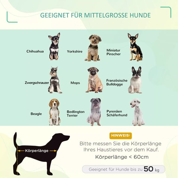 PawHut hundeseng hundeliggeplads udendørs katteseng kæledyrsseng soveplads, stål, 600D Oxford-stof, blå, 76,2x61x18 cm
