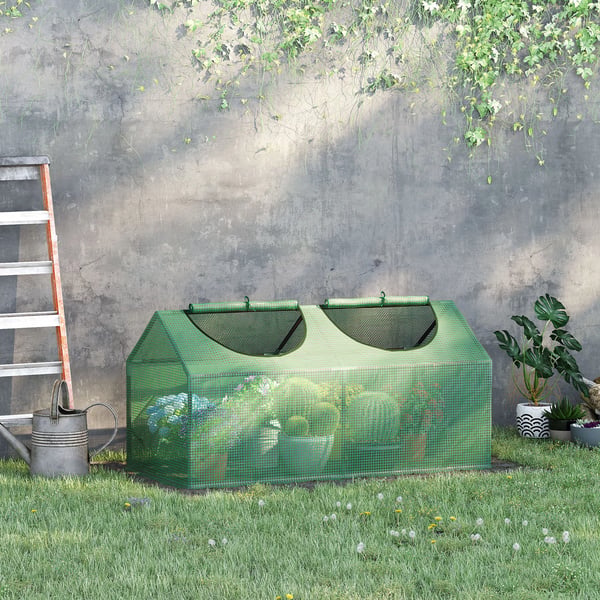 Foliedrivhus til Planter, 120x60x60 cm, Grøn - PE/Stål