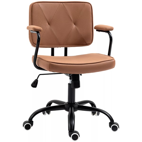 Vinsetto kontorsstol skrivbordsstol med hjul höj- och sänkbar med gungfunktion 360°-rotation lutningsbar skumgummi brun 61 x 58 x 82-91 cm Vinsetto kontorsstol skrivbordsstol med hjul höj- och sänkbar med gungfunktion 360°-rotation lutningsbar skumgummi brun 61 x 58 x 82-91 cm