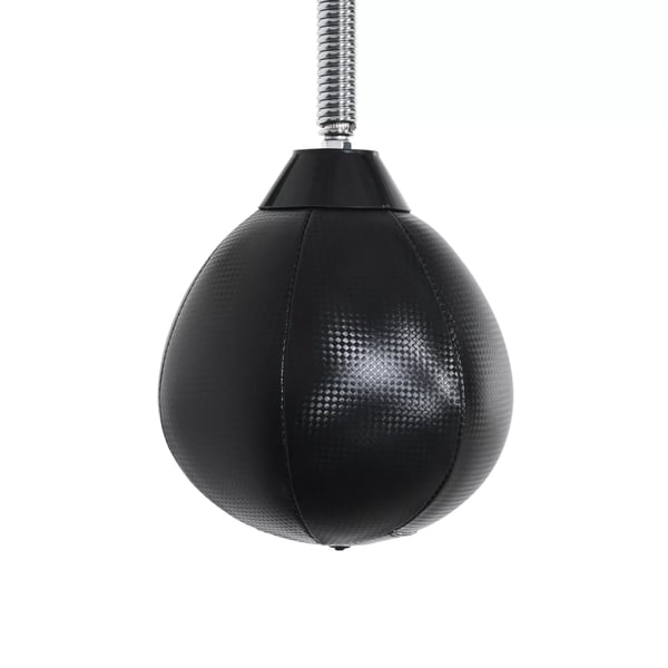 Bokses2t med Speedball, Vfgmontering, Foldbar, Refleksstang, Justerbar Hejde, 360° Sving, Sort Kunstleder