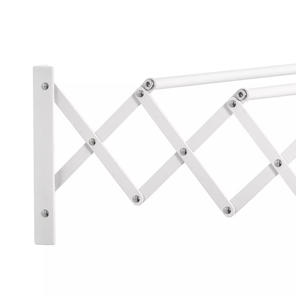 HOMCOM Vægtørrer Vasketøjsstativ Pladsbesparende Tørrestativ Samlet tørlængde 57,5cm Metal Hvid 63,5 x 60 x 20 cm