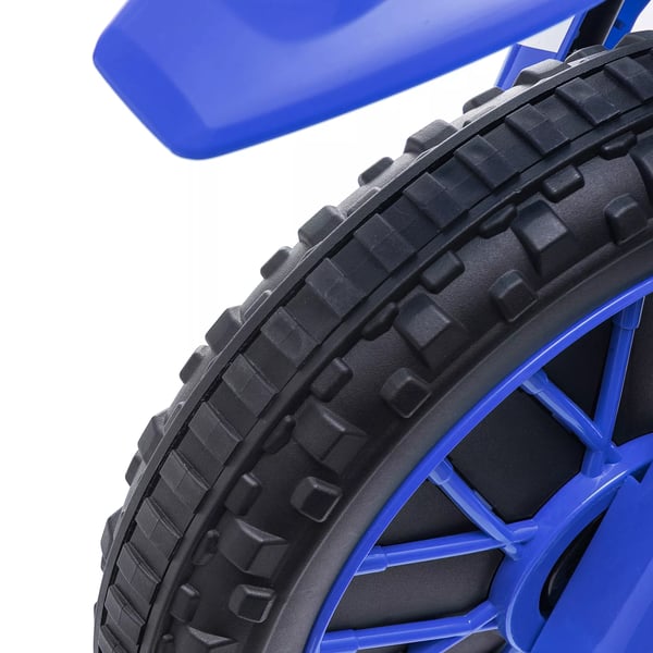 HOMCOM Børne Elmotorcykel 12V, Blå/Hvid, PP & Metal m/Støttehjul, Fra 3 år